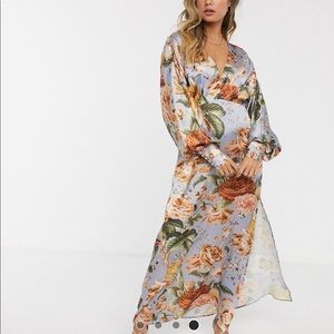 Asos Hope & Ivy Floral Print Dress Gown